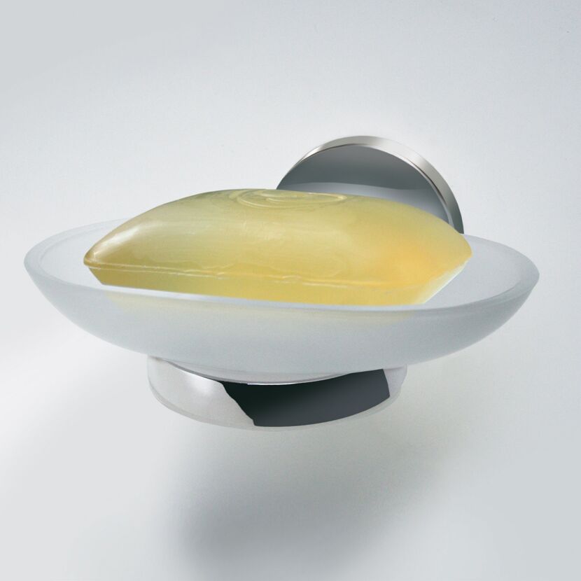 Seifenschale aus Glas mit Seife