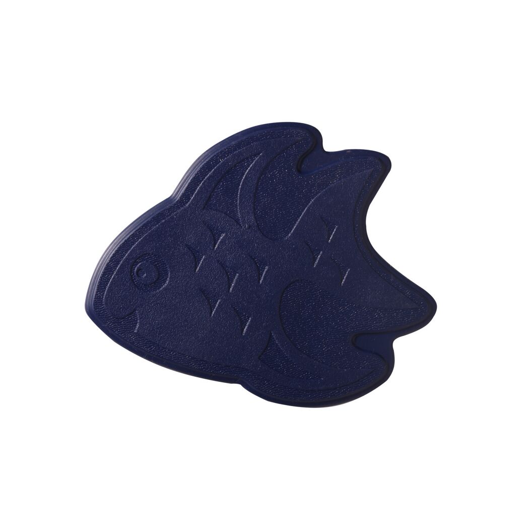 Blaue Dusch- und Badematte in Fischform