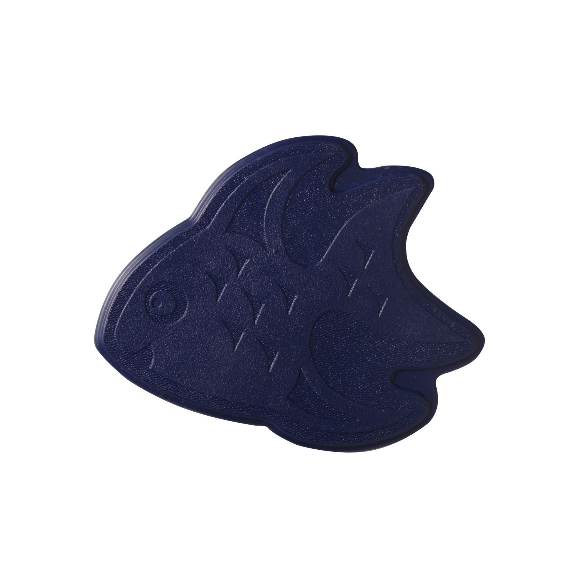 Blaue Dusch- und Badematte in Fischform