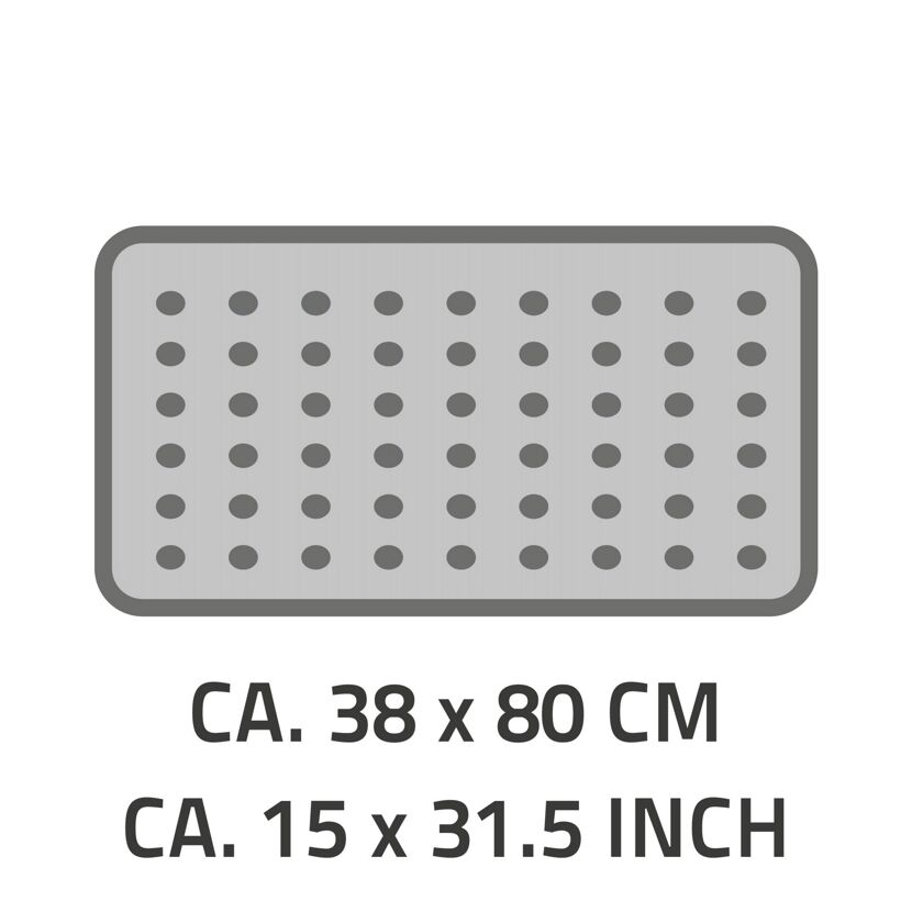 Schwarze Wanneneinlage Playa, ca. 38 x 80 cm