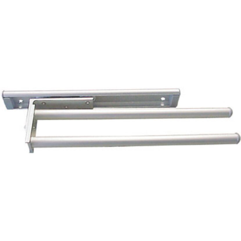 Handtuchhalter aus Aluminium, 2-armig, alufarben
