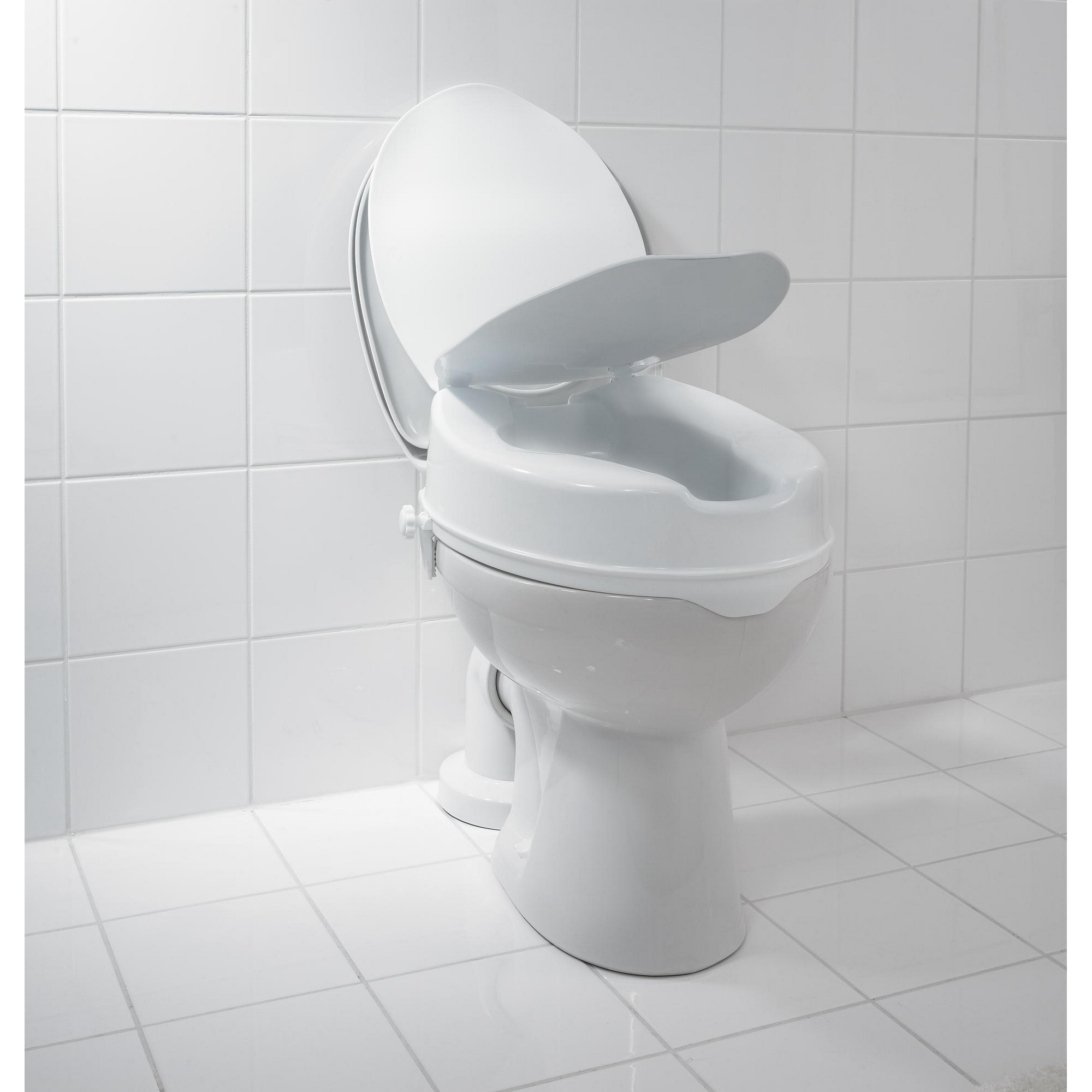 WC-Sitzerhöhung 'Comfort' weiß mit Deckel, bis 150 kg + product picture