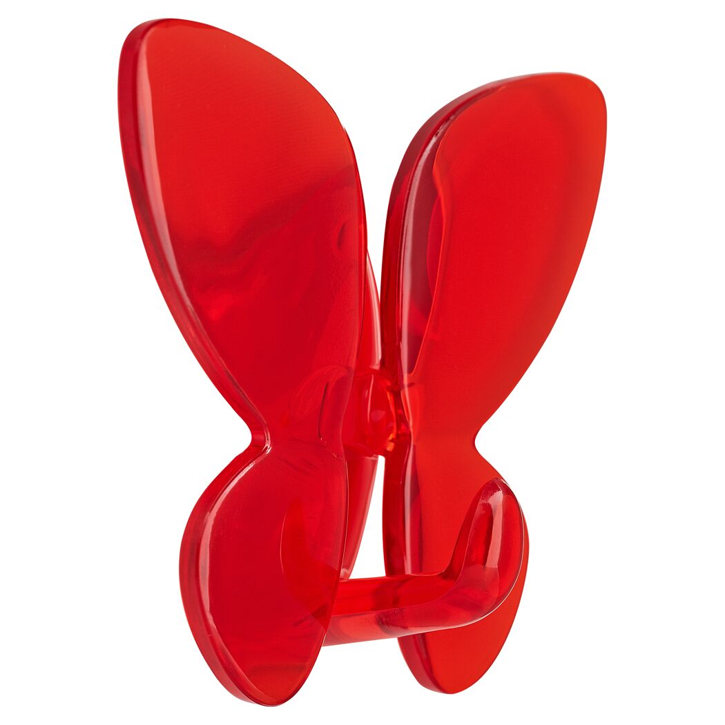 Roter Wandhaken in Schmetterlingsform