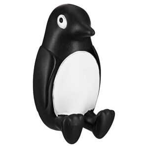 Klebehaken 'Pingu' schwarz-weiß