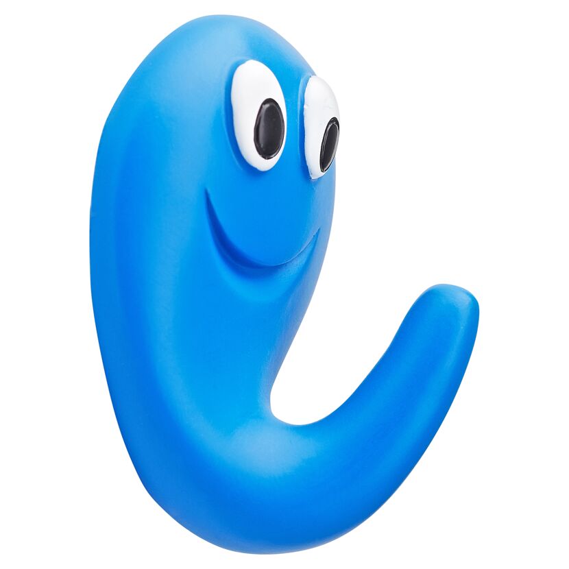 Blauer Klebehaken "Smile"