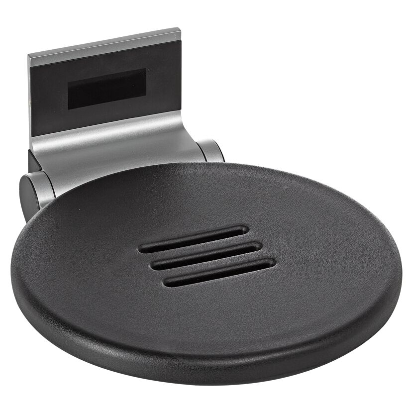 Klappsitz Deluxe, silber, schwarz