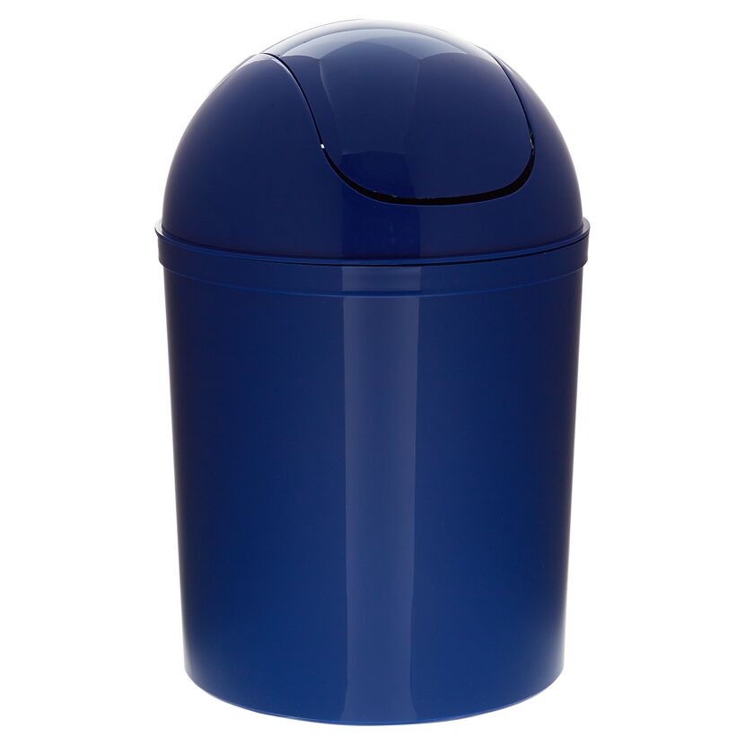 Blauer Schwingdeckeleimer