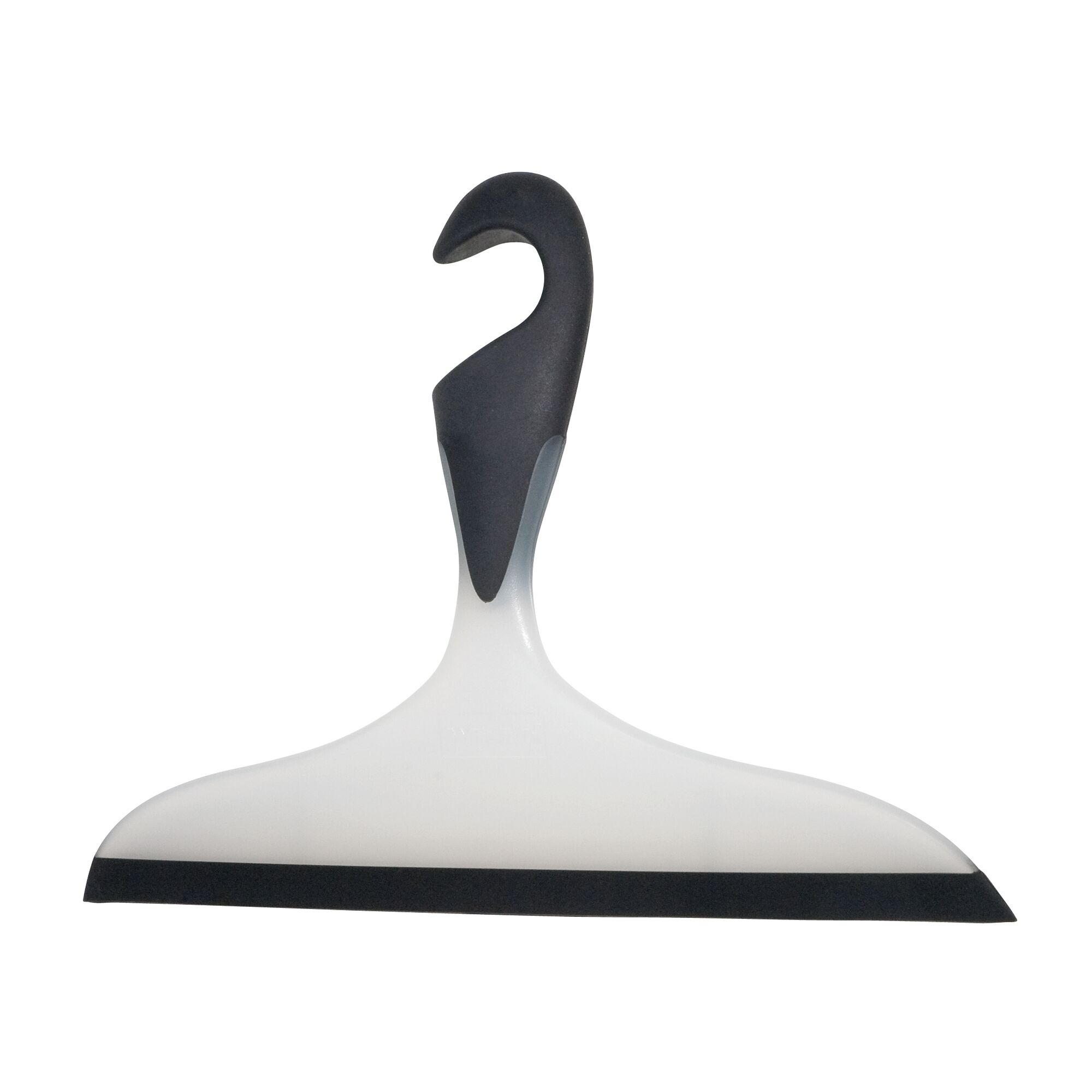 Badezimmerwischer mit schwarzem Griff und Abzieher