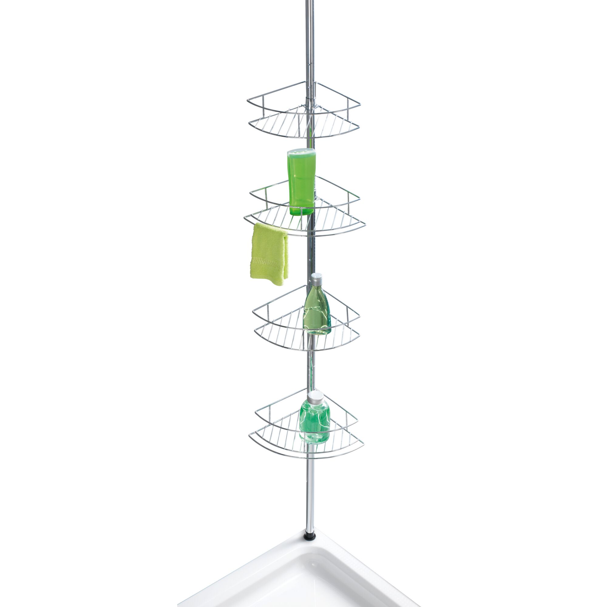 Teleskop-Eckregal Edelstahl, Dolcedo