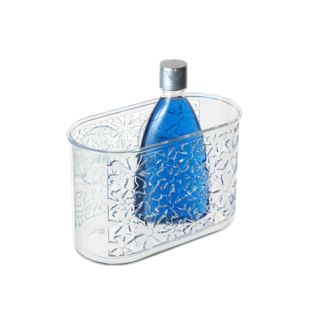 Universalablage transparent mit blauer Flasche