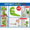 WENKO Multi-Stop Türstopper und Klemmschutz, grün