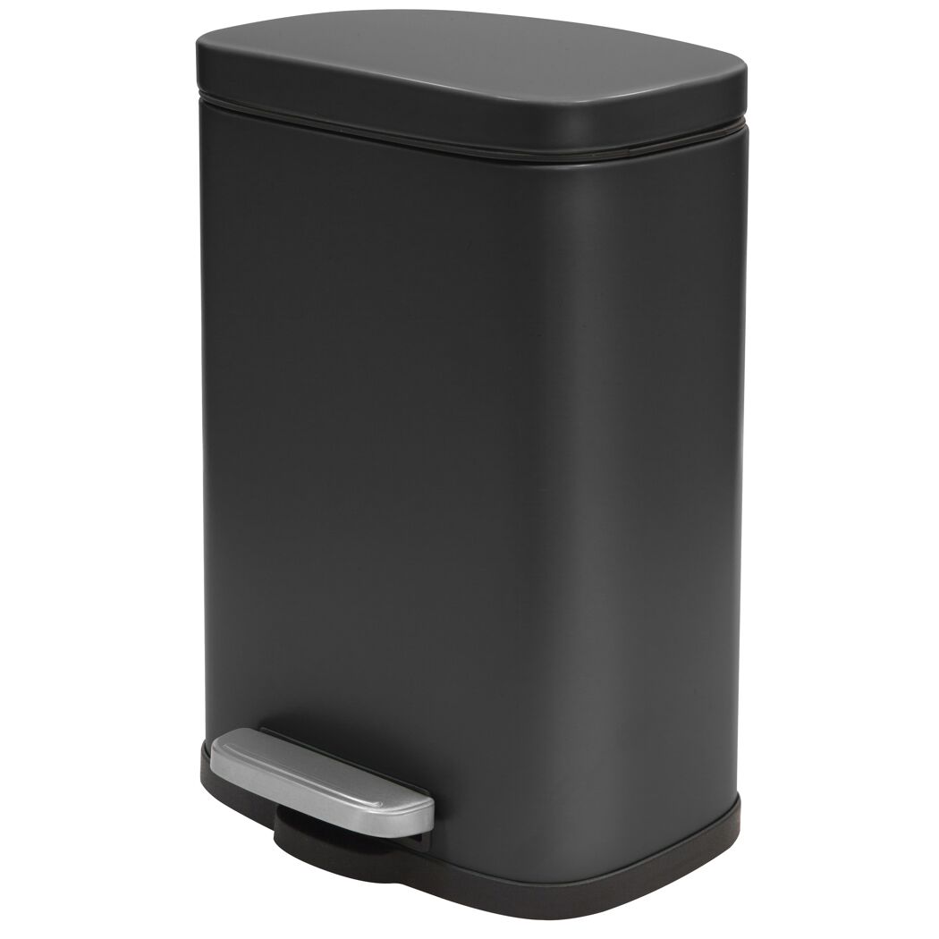 Treteimer 'Akira' Stahl matt-black 5 l