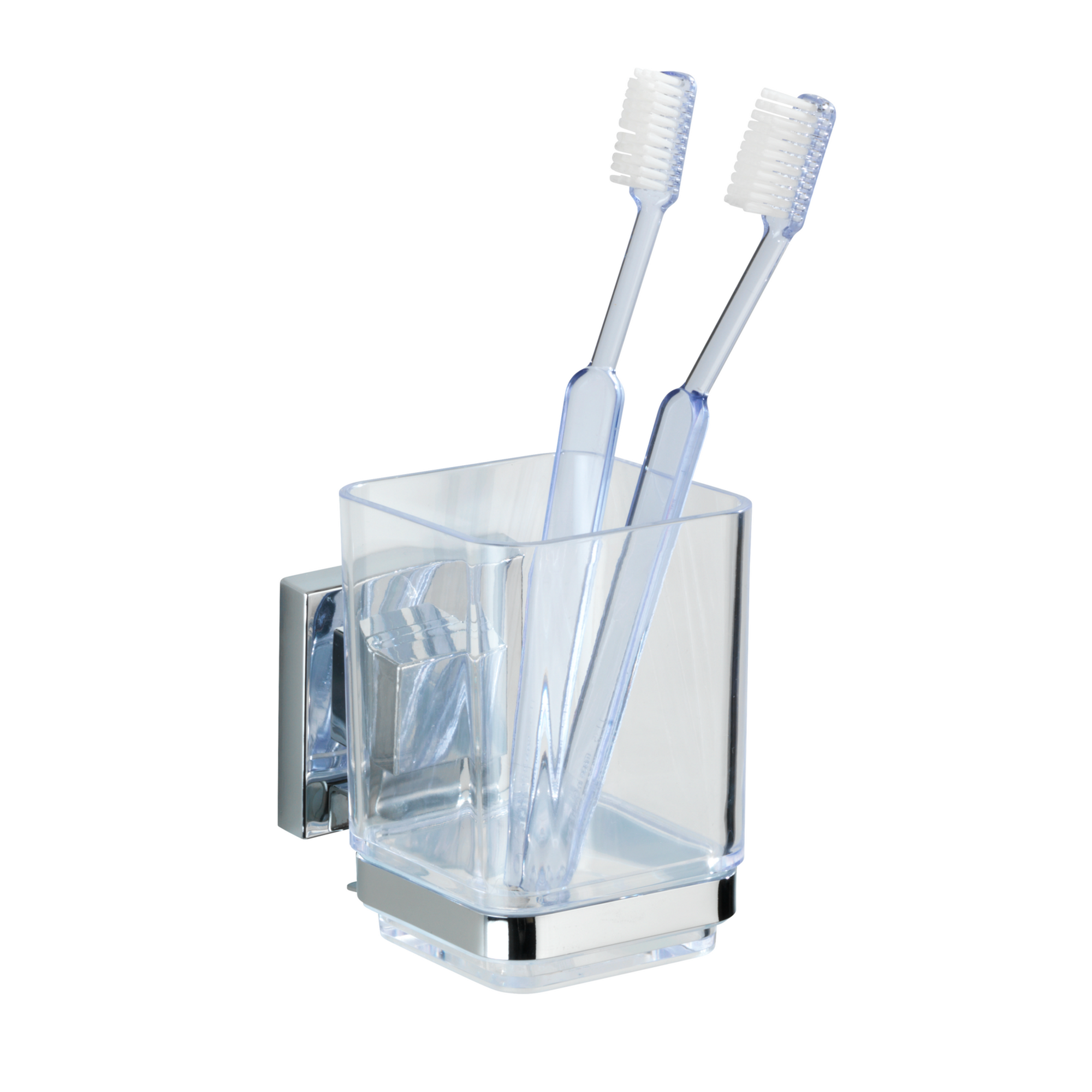 Zahnputzbecher 'Vacuum-Loc Quadro' Edelstahl glänzend + product picture