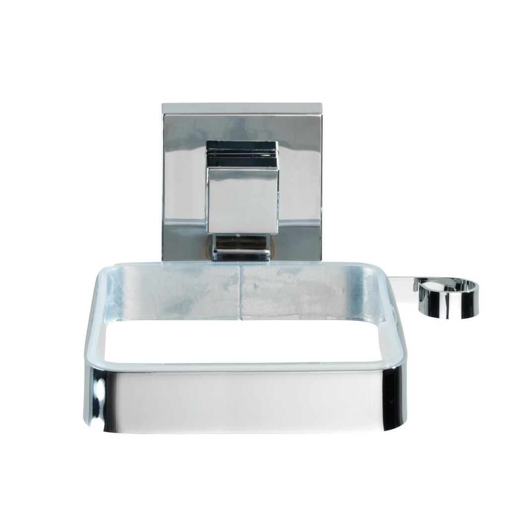 Haartrocknerhalter 'Vacuum-Loc Quadro' Edelstahl glänzend