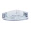 Eckablage 'Vacuum-Loc Quadro' chromfarbend 28 x 8,5 x 19,5 cm