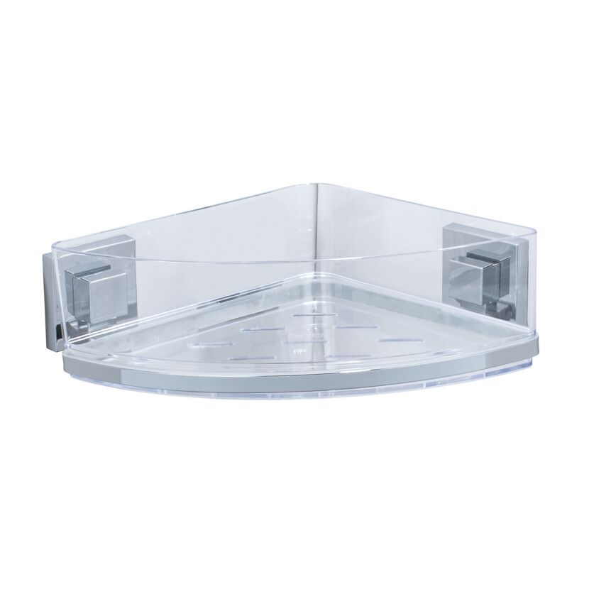 Eckablage 'Vacuum-Loc Quadro' chromfarbend 28 x 8,5 x 19,5 cm