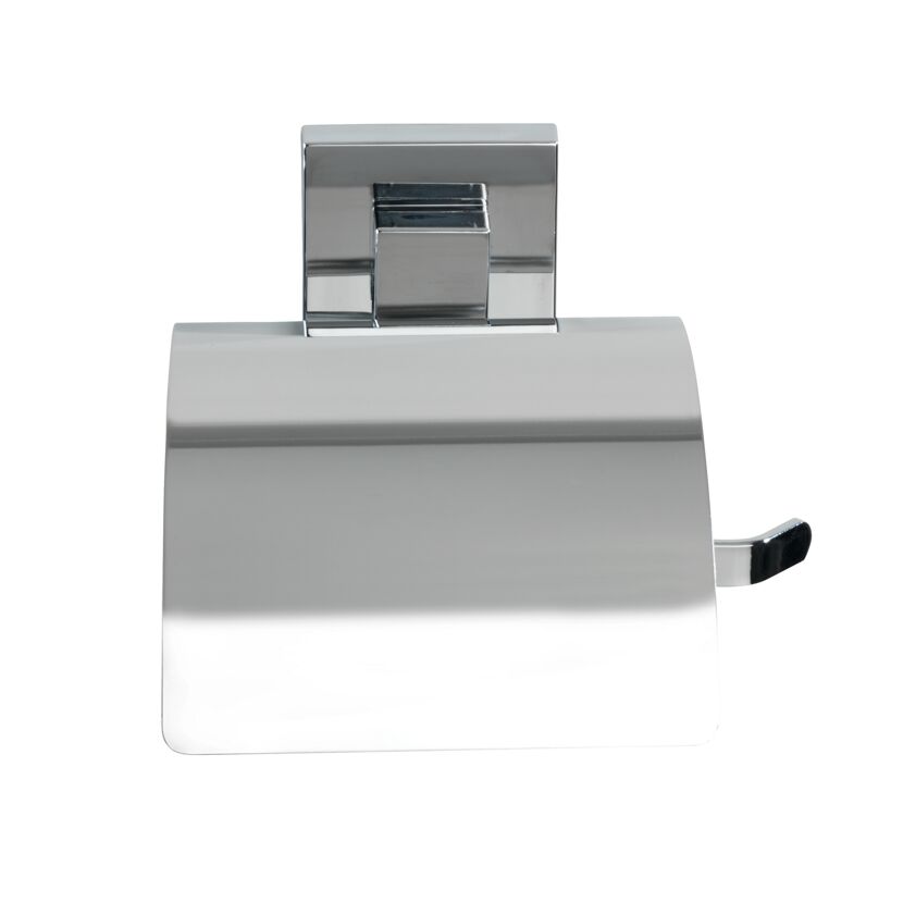 Toilettenpapierhalter 'Vacuum-Loc Quadro' Edelstahl, mit Deckel