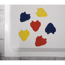 Verkleinertes Bild von Mini-Duscheinlage 'Fische' XXS gelb/rot/ultramarin 13 x 11 cm 6 Stück
