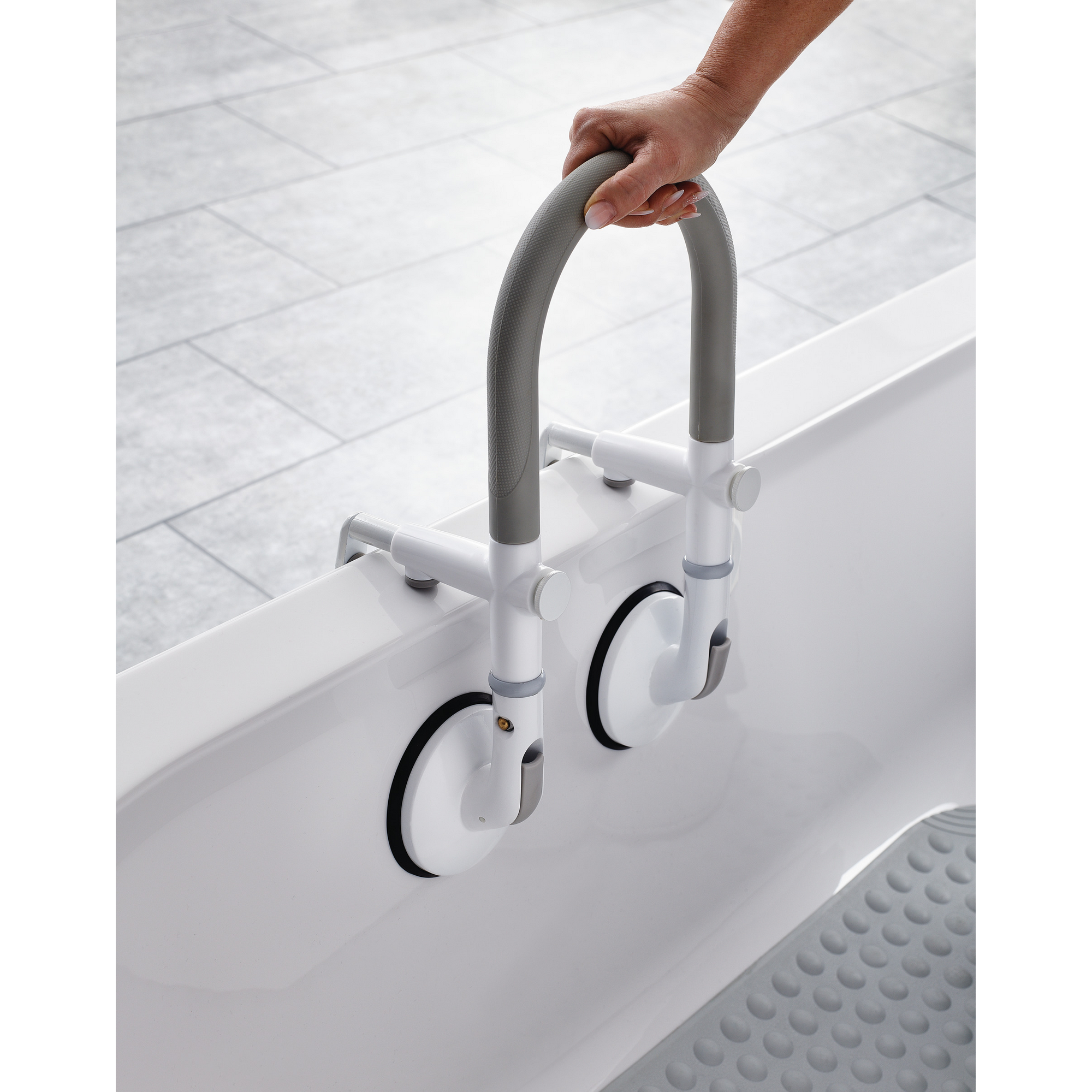 Badewannen-Einstiegshilfe 'Premium' mit Saugern bis 120 kg weiß/grau + product picture