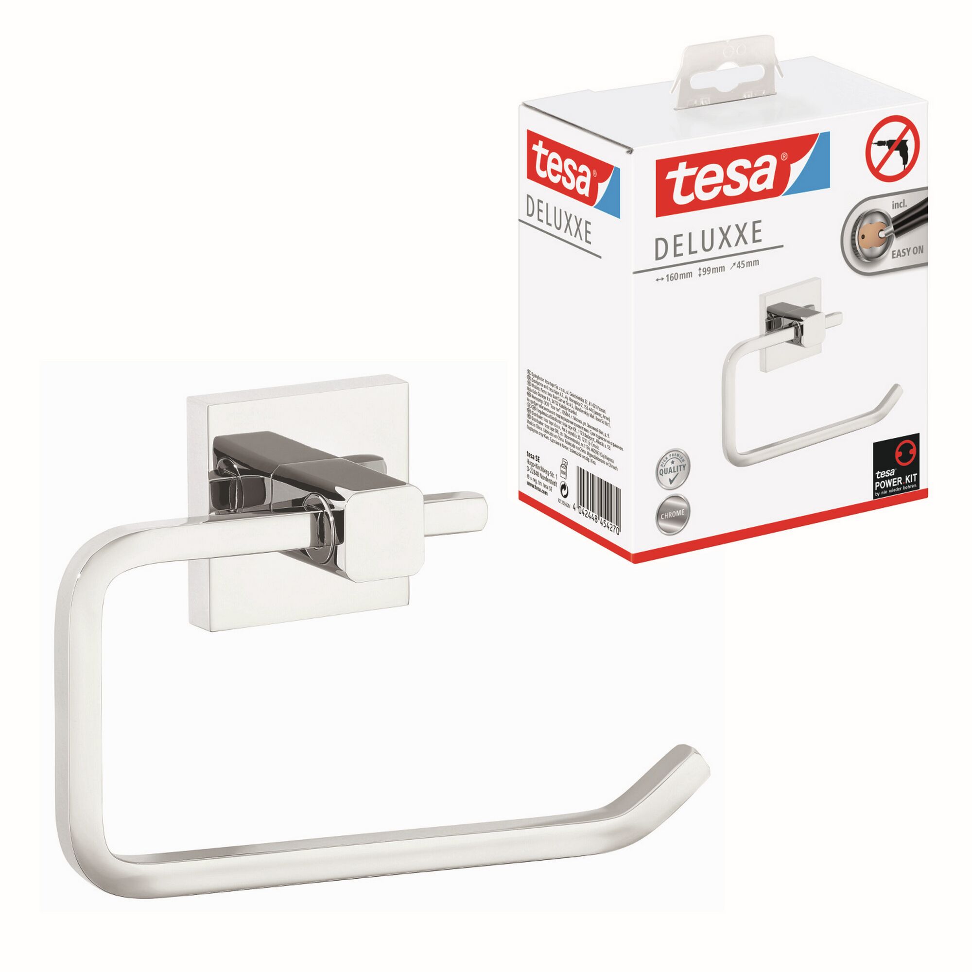 Tesa Deluxxe WC-Rollenhalter, Chrom