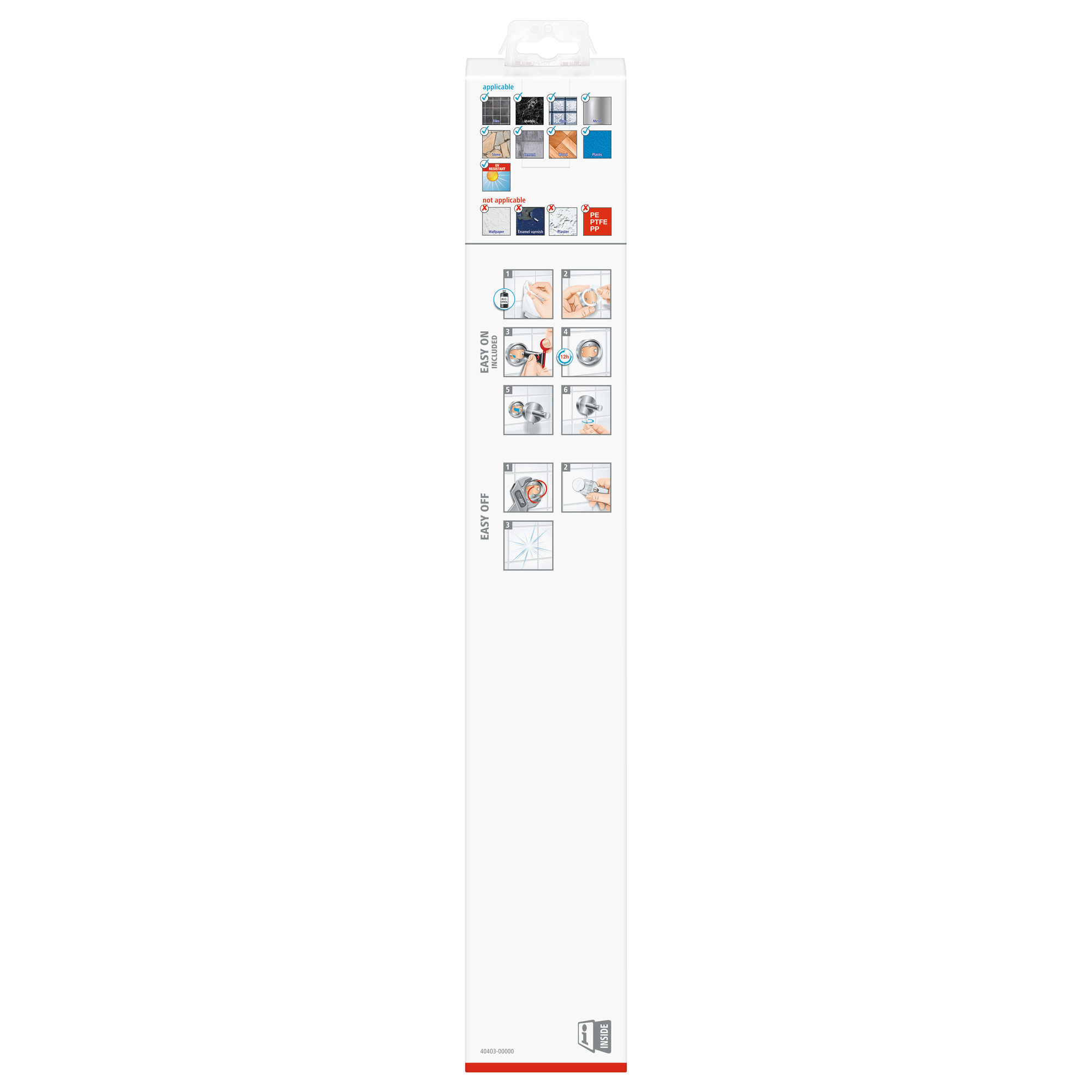 Handtuchhalter 'Deluxxe' verchromt mit Klebelösung 5 x 7,2 x 45 cm + product picture