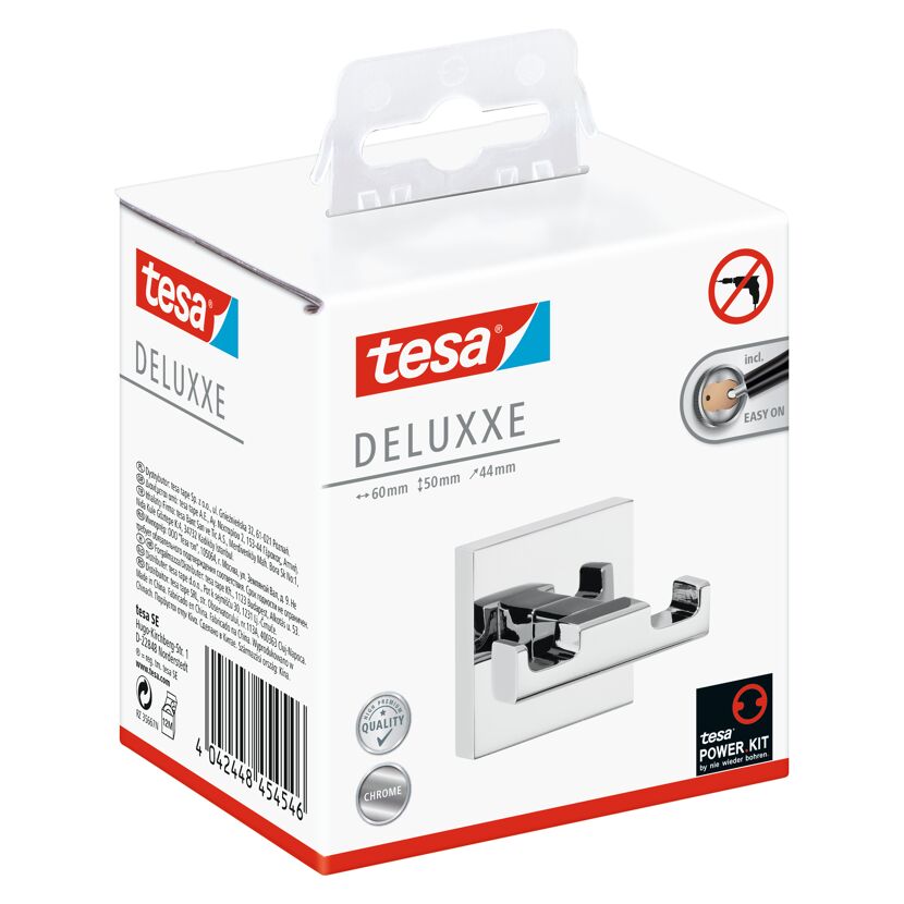 tesa DELUXXE Handtuchhaken, Chrom