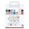 Rückseite der Verpackung eines Klebehaken mit Anleitung zur Montage und Demontage.