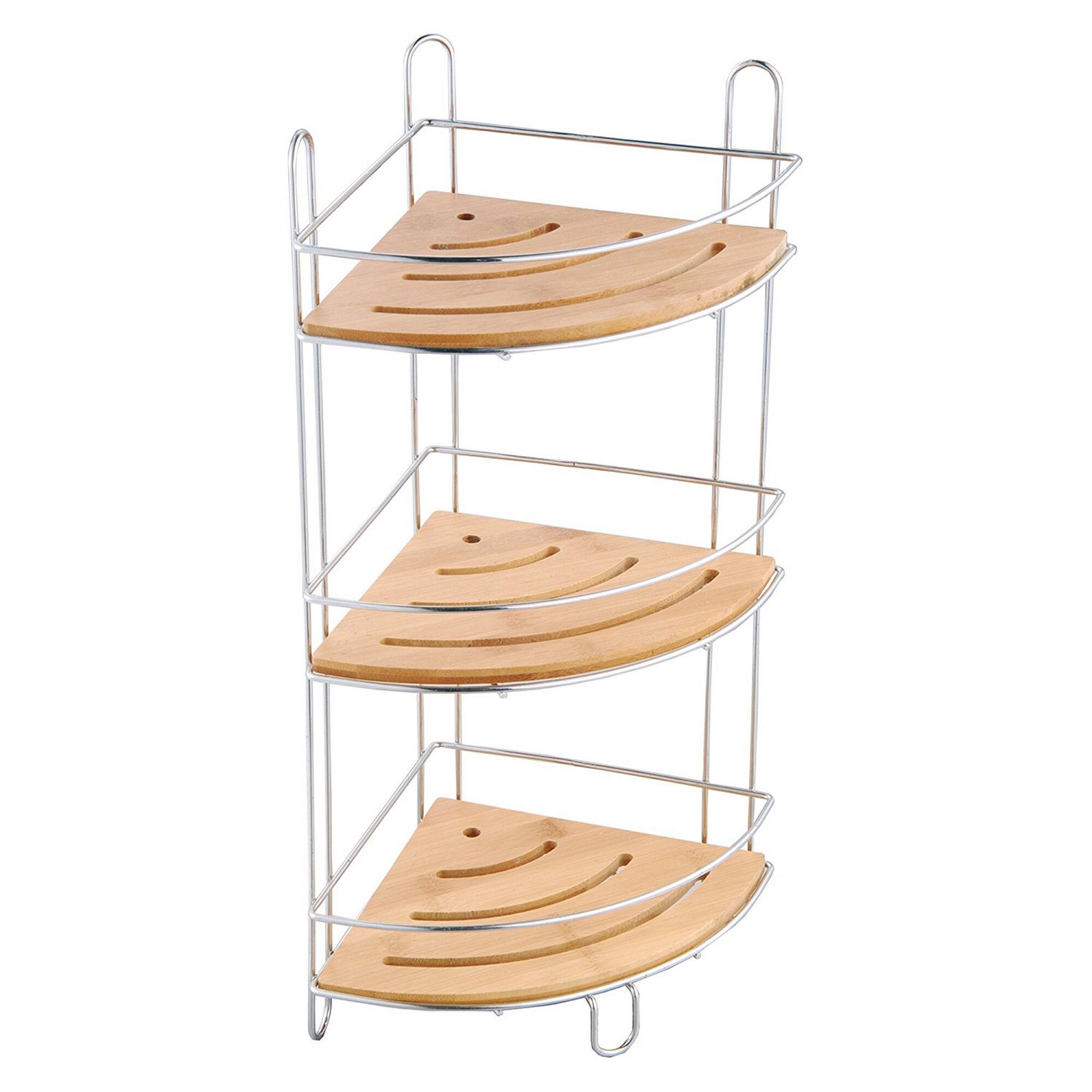 Duschregal mit drei Ebenen aus Bambus