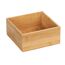 Leere quadratische Bambusbox