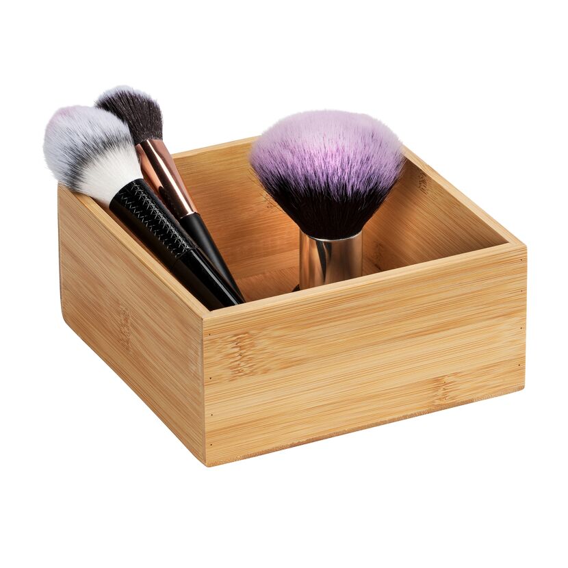 Bambusbehälter mit Make-up-Pinseln