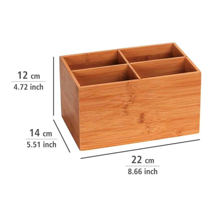 Bambus Box mit vier Fächern