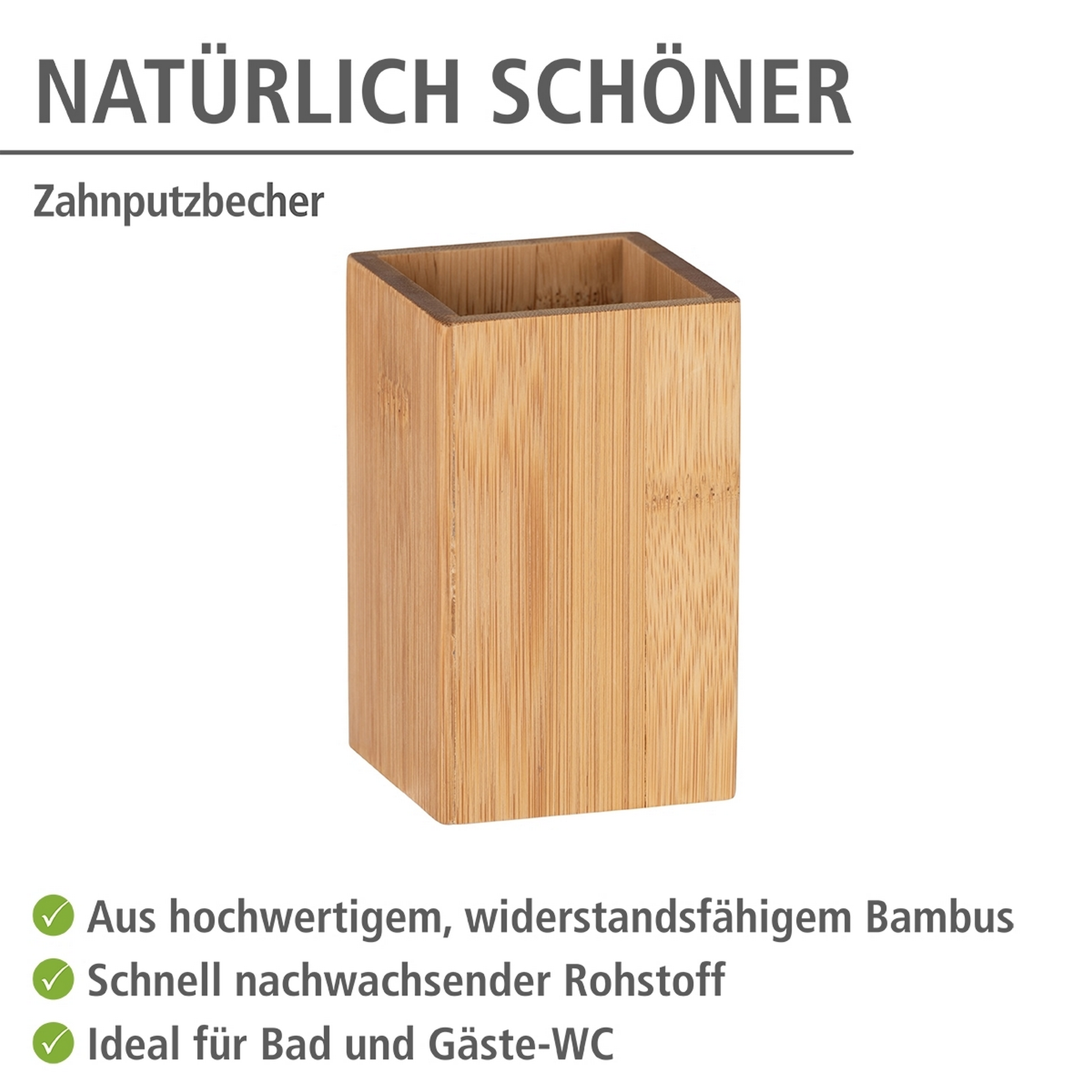 Zahnputzbecher 'Padua' Bambus natur + product picture