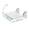 Weißer Duschklappsitz Eco