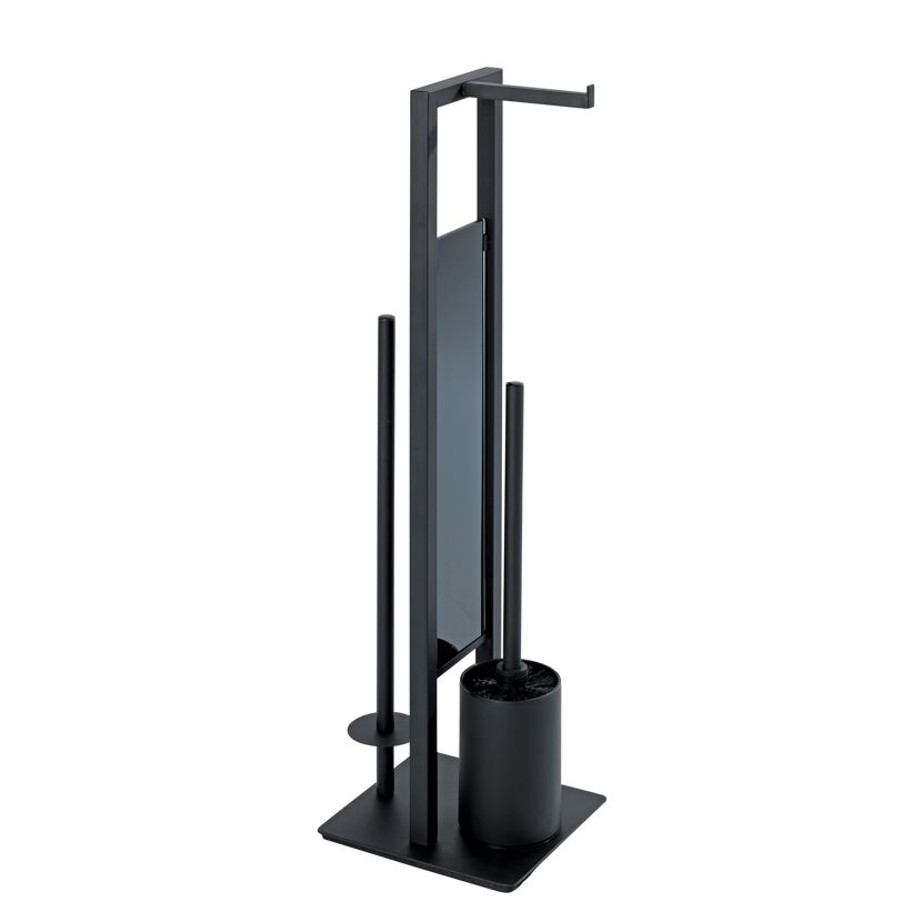 Schwarze WC-Garnitur