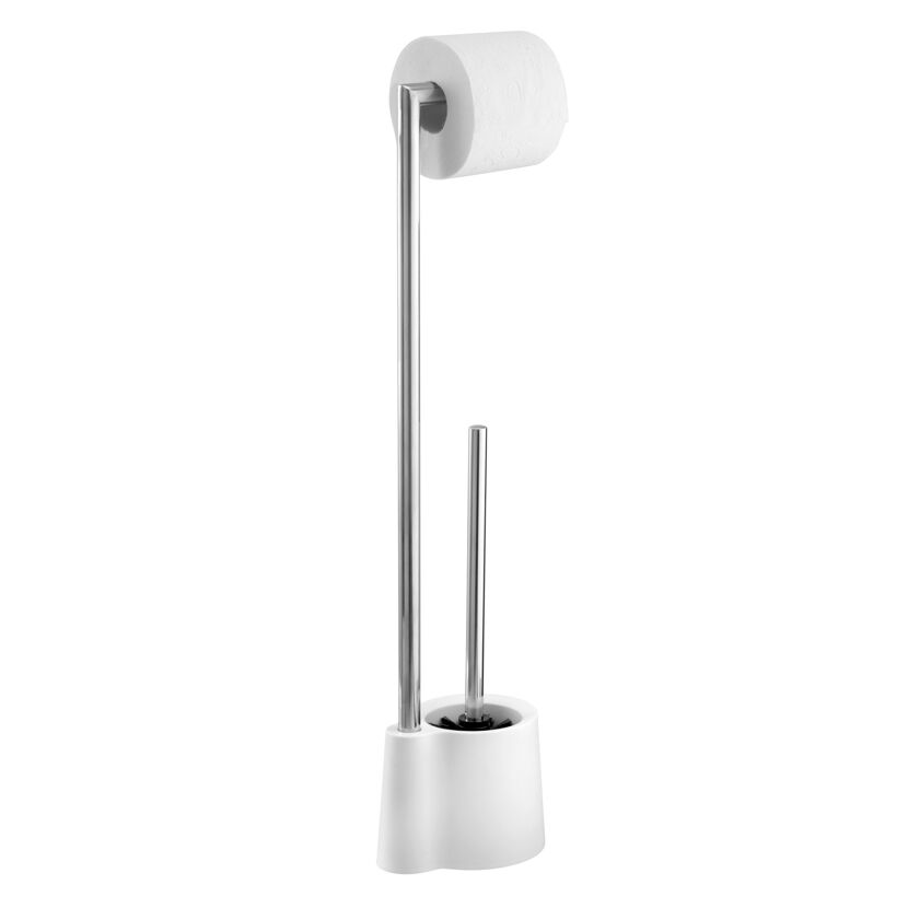 Stand-WC-Garnitur Avola mit Toilettenbürste und Papierhalter
