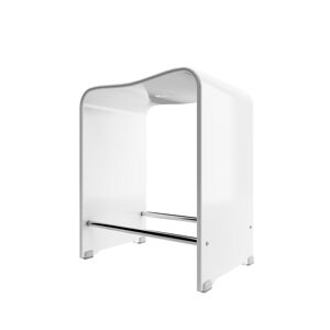 Duschsitz, Acrylglas, transparent, 39,3 x 27,5 x 47 cm, bis 130 kg