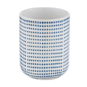 Zahnputzbecher 'Nole' Keramik blau-weiß