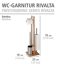 WC-Garnitur 'Rivalta', Bambus 18 x 23 x 70 cm