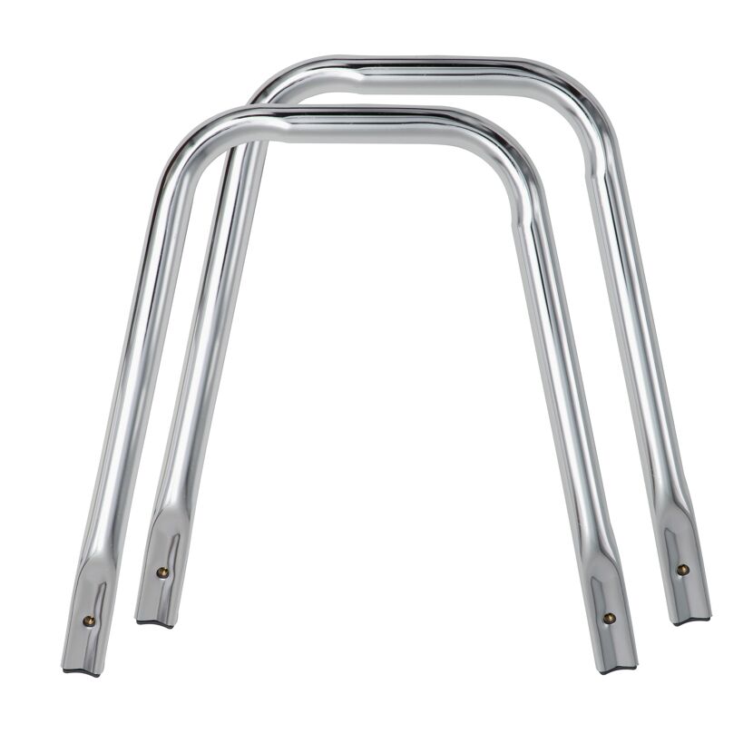 Zwei verchromte Armlehnen für Badhocker