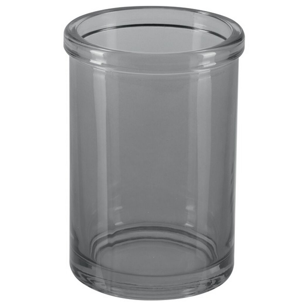 Grauer Zahnbecher aus Glas