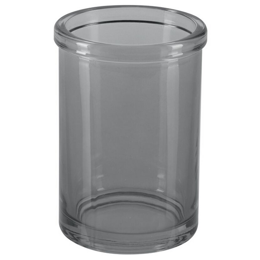 Grauer Zahnbecher aus Glas