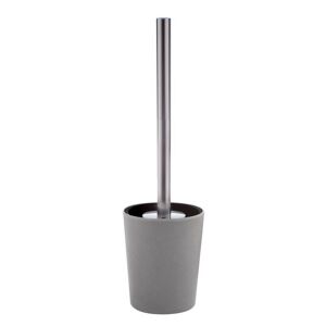 WC-Bürstengarnitur 'Takeo' Bambusfasern grau Ø 10 x 36 cm
