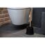 Schwarze WC-Garnitur Basic mit Bambusstiel