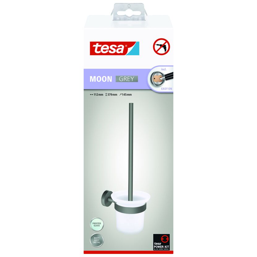 Tesa Moon WC-Bürstengarnitur, grau