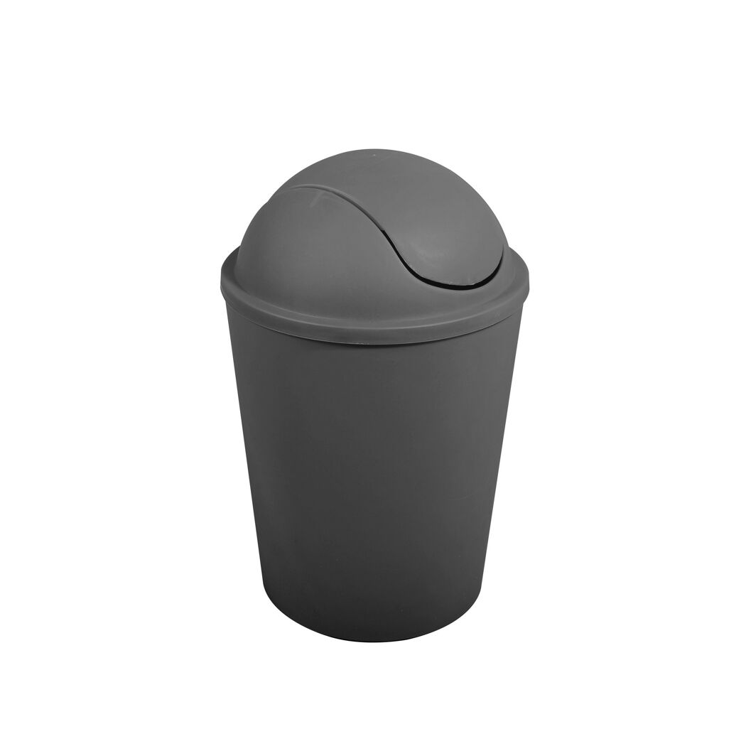 Schwingdeckeleimer 'Ako' dunkelgrau 5,5 l