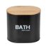 Schwarze Badbox "Bath" mit Bambusdeckel