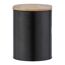 Schwarze Badbox mit Holzdeckel