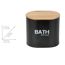 Schwarze Badbox "BATH" mit Bambusdeckel