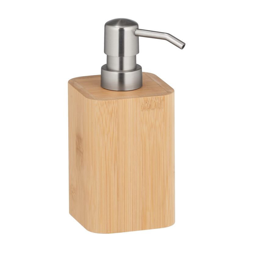 Seifenspender Bambusa aus Bambus mit Metall-Pumpspender