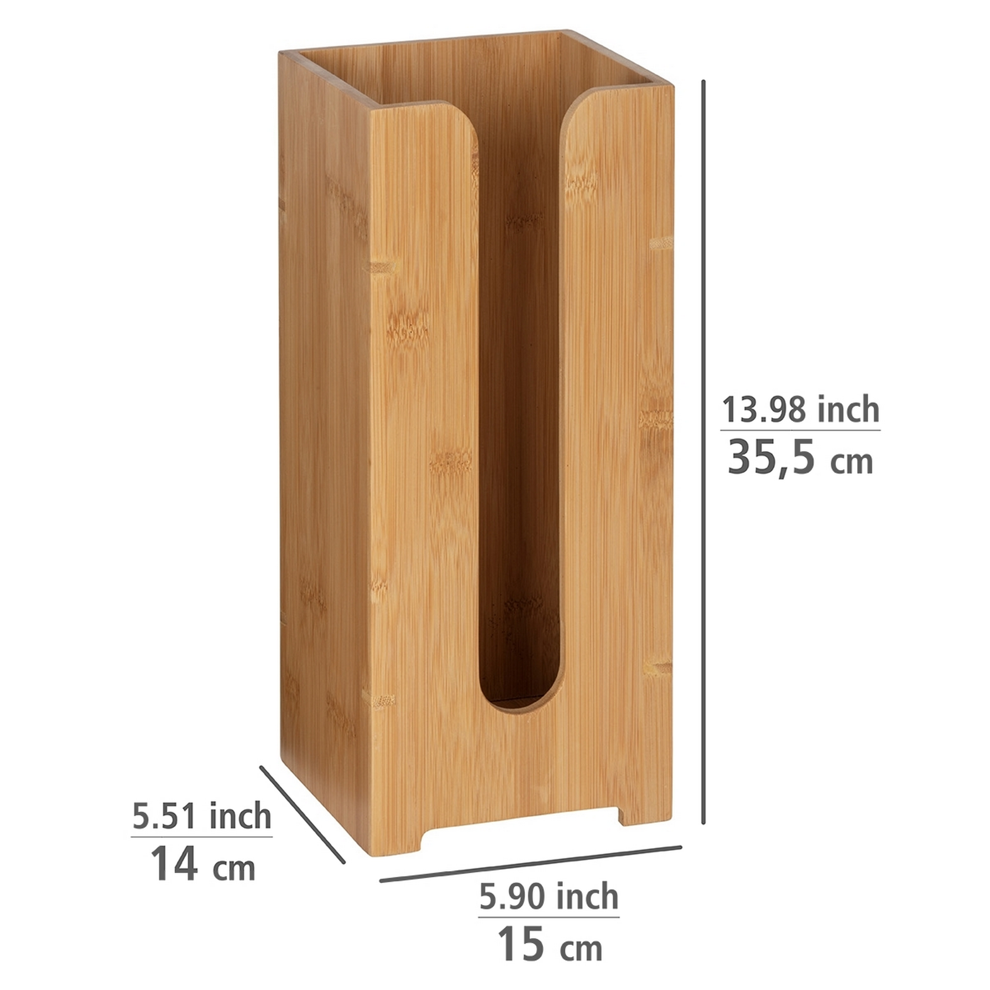 Toiletten-Ersatzrollenhalter 'Bambusa' 15 x 35,5 x 14 cm + product picture